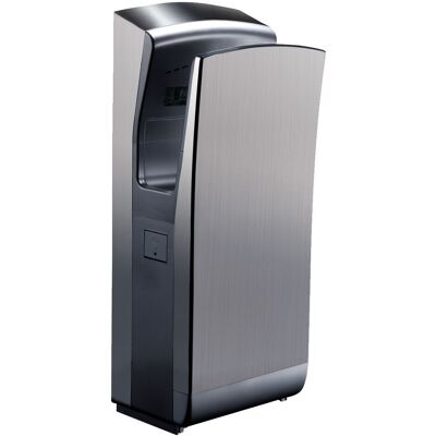 AKW Sèche-mains à air pulsé 1650 W sur pied en inox - Dimensions : 300 x 222 x 730 mm - Inox - Publicité AKW Sèche-mains à air pulsé 1650 W sur pied en inox - Dimensions : 300 x 222 x 730 mm - Inox - Publicité