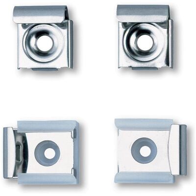 DELABIE Lot de 4 pattes à glace - inox poli brillant - Publicité DELABIE Lot de 4 pattes à glace - inox poli brillant - Publicité