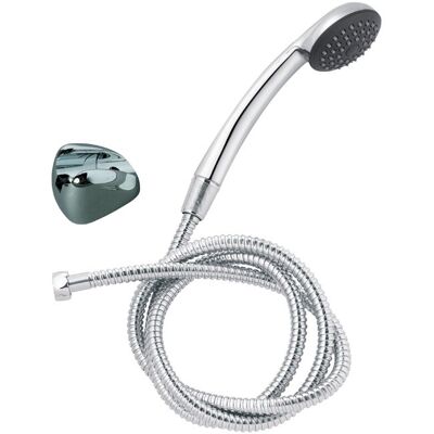 WIRQUIN Douchette BASO avec support et flexible - Chromé - Publicité WIRQUIN Douchette BASO avec support et flexible - Chromé - Publicité