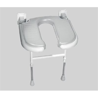 AKW Siège de douche rembourré en U - Coloris: gris - Publicité AKW Siège de douche rembourré en U - Coloris: gris - Publicité