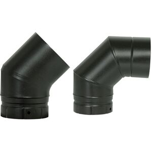 POUJOULAT Coude à segments émaillé pour poêle à bois - Coude à 90° - diamètre 150 - Couleur : Noir Mat - Publicité POUJOULAT Coude à segments émaillé pour poêle à bois - Coude à 90° - diamètre 150 - Couleur : Noir Mat - Publicité