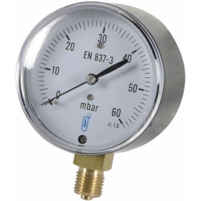 DIFF Manomètre gaz radial sec (63 mm) - Diamètre: 63 mm - Raccord vertical 1/4" - Publicité DIFF Manomètre gaz radial sec (63 mm) - Diamètre: 63 mm - Raccord vertical 1/4" - Publicité