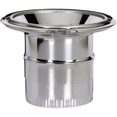 POUJOULAT Réduction pour fumisterie émaillée - Raccord pour jonction conduit isolé inox/galva intérieur Ø 230 avec conduit émaillé Ø 130 - Publicité POUJOULAT Réduction pour fumisterie émaillée - Raccord pour jonction conduit isolé inox/galva intérieur Ø 230 avec conduit émaillé Ø 130 - Publicité