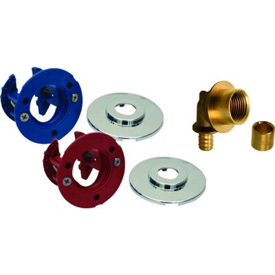 SOMATHERM Sortie de cloison double FIXOPLAC sous-évier / sous-lavabo - Raccord à sertir multicouche par pince TH 16 - raccordement M3/8 - Publicité SOMATHERM Sortie de cloison double FIXOPLAC sous-évier / sous-lavabo - Raccord à sertir multicouche par pince TH 16 - raccordement M3/8 - Publicité