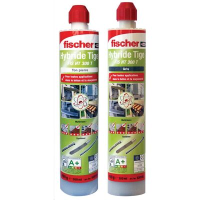 FISCHER Cartouche de résine polyester - FIS HT 300 T - la cartouche de 300 ml + 2 embouts mélangeurrs - couleur : Gris - Publicité FISCHER Cartouche de résine polyester - FIS HT 300 T - la cartouche de 300 ml + 2 embouts mélangeurrs - couleur : Gris - Publicité
