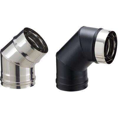 POUJOULAT Coude inox pour poêle à granulés - PGI pour poêles à Pellets - Coude 30° - Finition : inox - Publicité POUJOULAT Coude inox pour poêle à granulés - PGI pour poêles à Pellets - Coude 30° - Finition : inox - Publicité