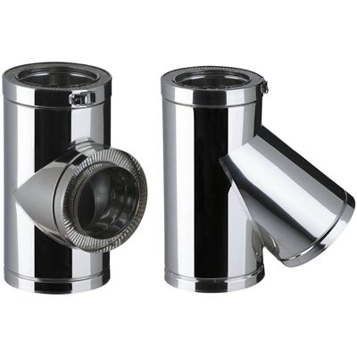 POUJOULAT Té isolé THERMINOX TI - Té 135° - Diamètre 180 - Publicité POUJOULAT Té isolé THERMINOX TI - Té 135° - Diamètre 180 - Publicité