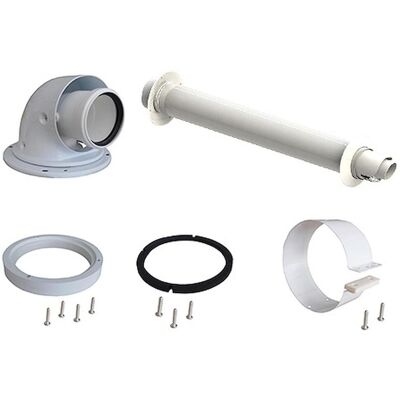 POUJOULAT Kit de raccordement départ terminal horizontal universel pour chaudière - Blanc - Publicité POUJOULAT Kit de raccordement départ terminal horizontal universel pour chaudière - Blanc - Publicité