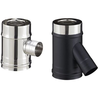 POUJOULAT Elément droit inox avec prise d'air pour poêle à granulés - PGI pour poêles à Pellets - Diamètre 80/130 avec prise d'air à 90° - Inox - Publicité POUJOULAT Elément droit inox avec prise d'air pour poêle à granulés - PGI pour poêles à Pellets - Diamètre 80/130 avec prise d'air à 90° - Inox - Publicité