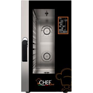 Chefook Four Électrique Professionnel Numerique Pour Restaurant 10 Plaques GN 1/1 (53x32,5 cm) a Vapeur Directe Nouvelle Generation Compact