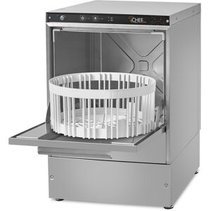 Chefook Lave-verres Électronique Panier Rond Diametre 41 cm Distributeurs Detergent et Produit de Rincage Installes PRIX CHOCS