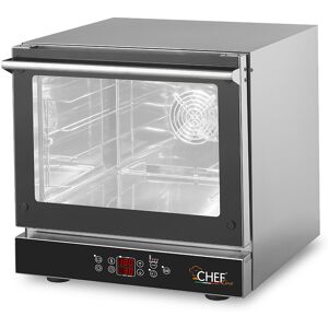 Chefook Four Professionnel Électrique Numerique a Convection avec Vapeur Directe 4 Plaques de Cuisson (46 x 34 cm)