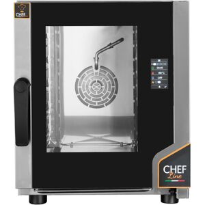 Chefook Four Électrique Pro Pour Restaurant Contrôle Tactile 5 Plaques de Cuisson GN 2/3 (35,4x32,5) a Vapeur Directe