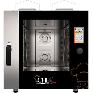 Chefook Four a Gaz a Patisserie Contrôle Tactile 6 Plaques 60x40 cm a Vapeur Directe Avec Systeme de Lavage et Sonde de Temperature Inclus