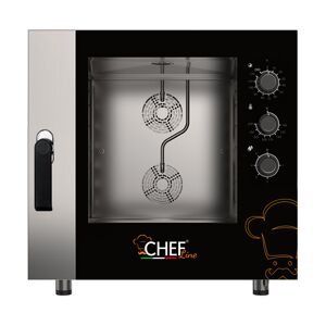 Chefook Four Électrique Professionnel Mécanique Pour Restaurant 6 Plaques GN 2/1  65x53 cm à Vapeur Directe Nouvelle Génération