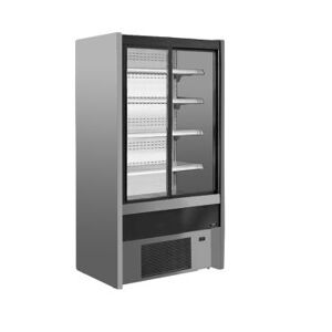 Chefook Vitrine Refrigeree Murale Pour Charcuterie, Produits Laitiers et Boissons Chioggia avec Portes Coulissantes +2°C/+6°C Largeur 100 cm Profondeur 75 cm