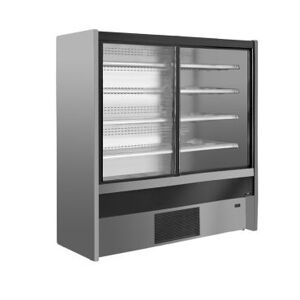 Chefook Vitrine Refrigeree Murale Pour Charcuterie, Produits Laitiers et Boissons Chioggia avec Portes Coulissantes +2°C/+6°C Largeur 180 cm Profondeur 75 cm