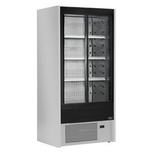 Chefook Vitrine Refrigeree Murale Pour Charcuterie, Produits Laitiers et Boissons Cervinia avec Portes Coulissantes +2°C/+6°C Largeur100 cm