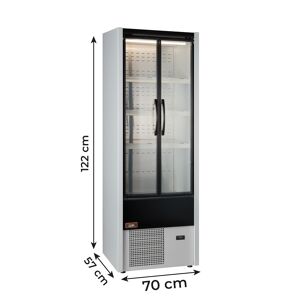 Chefook Vitrine Refrigeree Murale Pour Charcuterie, Produits Laitiers et Boissons Olbia avec Portes Battantes -1°C/+5°C Profondeur 57 cm Largeur 70 cm