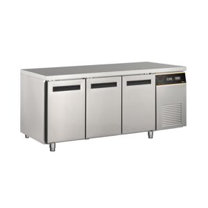 Chefook Table Refrigeree Positive Professionnelle 3 Portes avec Plan Pr. 60 cm +0/+8°C Ligne Eko