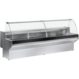 Chefook Comptoir Vitrine Réfrigéré Ventilé pour Épicerie Padova avec Réserve Réfrigérée Vitres Bombées Profondeur 91 cm -1°C/+7°C Personnalisable - Comptoir Vitrine Réfrigéré Ventilé pour Épicerie Padova avec Réserve Vitres Bombées 150 cm