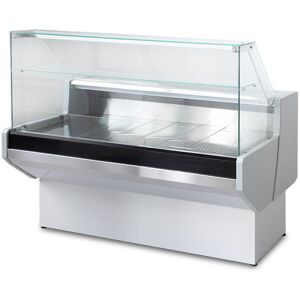 Chefook Comptoir Vitrine Réfrigéré Ventilé pour Épicerie Padova avec Réserve Réfrigérée Vitres Droites Profondeur 91 cm -1°C/+7°C Personnalisable - Comptoir Vitrine Réfrigéré Ventilé pour Épicerie Padova avec Réserve Vitres Droites 200 cm