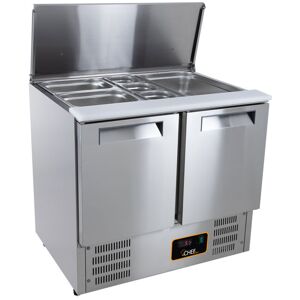 Chefook Saladette 2 Portes Avec Couvercle En Acier Inoxydable *Prix Chocs*