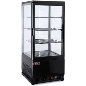 Chefook Vitrine Réfrigérée à Poser Noire 78 Litres