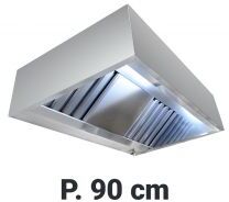 Chefook Hotte Aspirante Murale Professionnelle Cubic Profondeur 90 cm Avec Moteur - Hotte Aspirante Cubic Largeur 200 cm avec moteur Chefook Hotte Aspirante Murale Professionnelle Cubic Profondeur 90 cm Avec Moteur - Hotte Aspirante Cubic Largeur 200 cm avec moteur