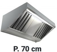 Chefook Hotte Aspirante Murale Professionnelle Profondeur 70 cm Sans Moteur - Hotte Aspirante Snack Largeur 160 cm Sans Moteur Chefook Hotte Aspirante Murale Professionnelle Profondeur 70 cm Sans Moteur - Hotte Aspirante Snack Largeur 160 cm Sans Moteur