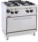 CHEFOOK Gazinière Professionnelle Prix Chocs 4 Brûleurs + Four À Gaz CHEFOOK Gazinière Professionnelle Prix Chocs 4 Brûleurs + Four À Gaz