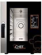 CHEFOOK Four Électrique Professionnel Pour Restaurant Contrôle Numérique 6 Plaques de Cuisson GN 1/1 (53x32,5 cm) à Vapeur Directe Nouvelle Génération Compact CHEFOOK Four Électrique Professionnel Pour Restaurant Contrôle Numérique 6 Plaques de Cuisson GN 1/1 (53x32,5 cm) à Vapeur Directe Nouvelle Génération Compact