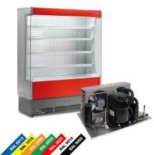 Chefook Vitrine Murale Réfrigérée Vulcano Pour Viande 0°C/+2°C, Profondeur 80 cm, Moteur Splitté - Vitrine Murale Réfrigérée Vulcano Pour Viande, L 125 x P 80 cm + Moteur Splitté