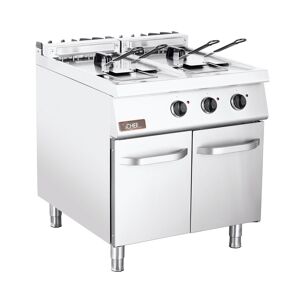 Chefook Friteuse Électrique Professionnelle Sur Meuble, Profondeur 90 cm, 2 Cuves Capacite 2x22 Lt - Eko