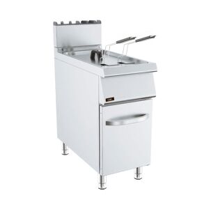 Chefook Friteuse a Gaz Professionnelle Sur Meuble 1 Cuve Capacite 20 Lt, Profondeur 90 cm - Eko