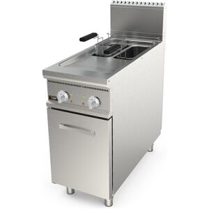 Chefook Friteuse Électrique Professionnelle Sur Meuble Capacité 8 + 8 Lt Profondeur 90 cm