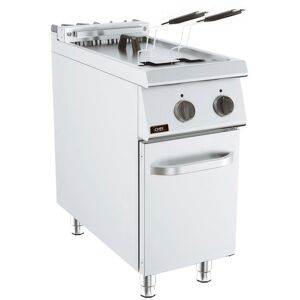 Chefook Friteuse Électrique Professionnelle Sur Meuble 1 Cuve Capacité 22 Lt, Profondeur 90 cm - Eko