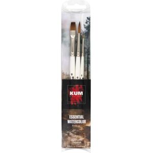Set de Pinceaux Aquarelle Essential KUM - Outils de Peinture - Publicité Set de Pinceaux Aquarelle Essential KUM - Outils de Peinture - Publicité
