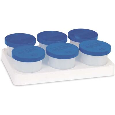 GERSTAECKER Godet vide pour gouache, 6 x 125 ml - avec support - Publicité GERSTAECKER Godet vide pour gouache, 6 x 125 ml - avec support - Publicité