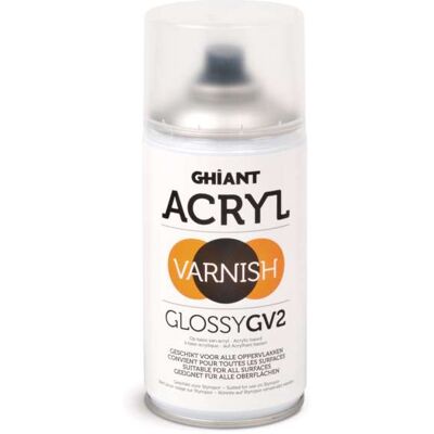 Vernis aérosol pour acrylique Ghiant, 300 ml - Brillant - Publicité Vernis aérosol pour acrylique Ghiant, 300 ml - Brillant - Publicité