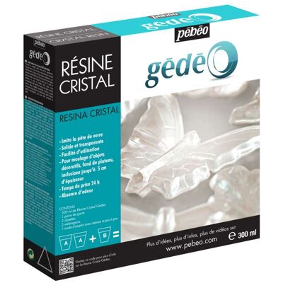 Resine Cristal Gedeo Pebeo 300ml - Bijoux, Art, Revêtement - Publicité Resine Cristal Gedeo Pebeo 300ml - Bijoux, Art, Revêtement - Publicité