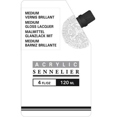 Médium et vernis brillant Sennelier, 120 ml - Publicité Médium et vernis brillant Sennelier, 120 ml - Publicité