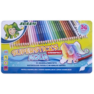 Jolly Supersticks Aqua Crayons aquarelle 36 pièces - Fournitures d'art - Publicité Jolly Supersticks Aqua Crayons aquarelle 36 pièces - Fournitures d'art - Publicité