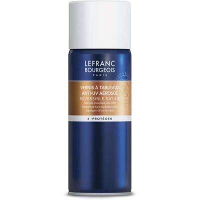 Lefranc-Bourgeois Vernis à tableaux anti-UV satiné en aérosol de Lefranc Bourgeois, 400 ml - Publicité Lefranc-Bourgeois Vernis à tableaux anti-UV satiné en aérosol de Lefranc Bourgeois, 400 ml - Publicité