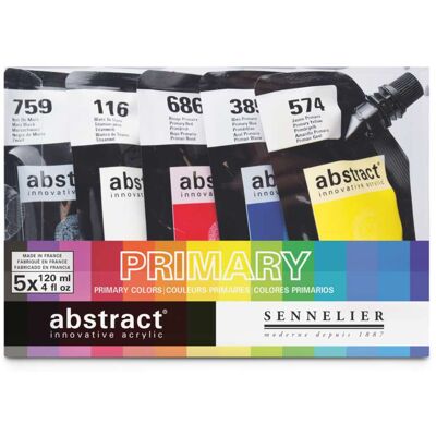 Coffret acrylique Abstract de Sennelier (5x120ml), 5 x 120 ml - Publicité Coffret acrylique Abstract de Sennelier (5x120ml), 5 x 120 ml - Publicité