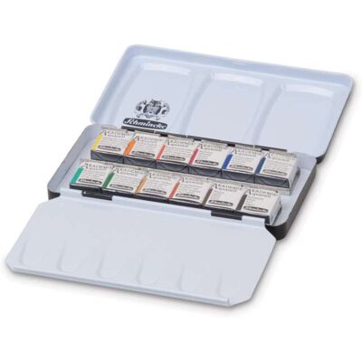Schmincke Modèle - Pigments de haute qualité - Étui en métal portable - Paniers réutilisables - Kit d'aquarelle pour artistes - Publicité Schmincke Modèle - Pigments de haute qualité - Étui en métal portable - Paniers réutilisables - Kit d'aquarelle pour artistes - Publicité