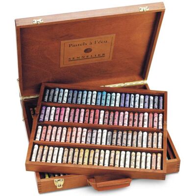 Coffret en bois vernis Sennelier, 175 pastels sélection - Publicité Coffret en bois vernis Sennelier, 175 pastels sélection - Publicité