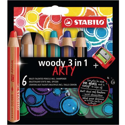 Crayons de Couleur Stabilo Woody 3 en 1 ARTY - Publicité Crayons de Couleur Stabilo Woody 3 en 1 ARTY - Publicité