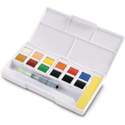 Coffret de 1/2 godets I Love Art, 12 couleurs - Publicité Coffret de 1/2 godets I Love Art, 12 couleurs - Publicité