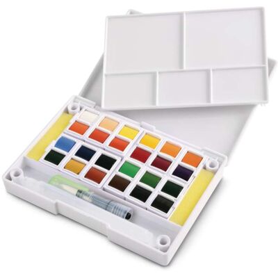 Coffret de 1/2 godets I Love Art, 24 couleurs - Publicité Coffret de 1/2 godets I Love Art, 24 couleurs - Publicité